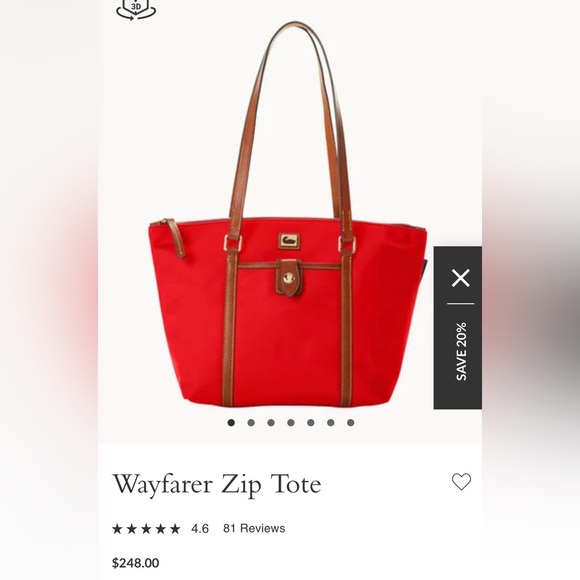 Dooney and bourke wayfarer tote red - Picture 1 of 5